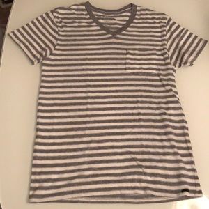 on the byas Striped V-Neck Pocket Tee